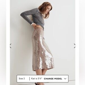 Madewell Sequin MIDI Skirt